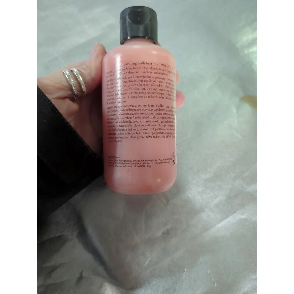 Philosophy‎ Sparkling Hollyberries  Shower gel bubble bath shampoo 6 fl oz NEW